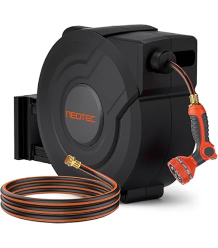 Amazon.com : NEOTEC Retractable Garden Hose Reel 5/8 inch x 90ft